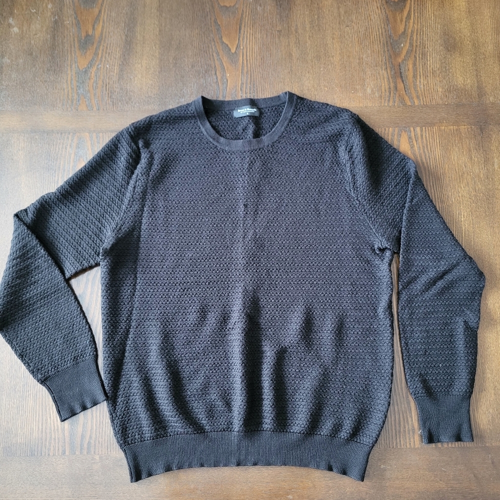 Brunn & Stengade Black Textured Men's Sweater.